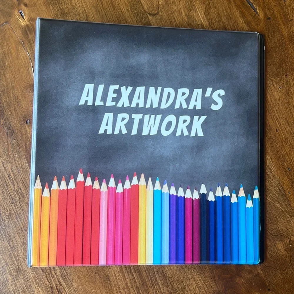 Custom Personalized Artwork Binder Alexandra